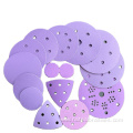 Durable Mulit-Holes Purple Dry Sandpaper Sanding Disc